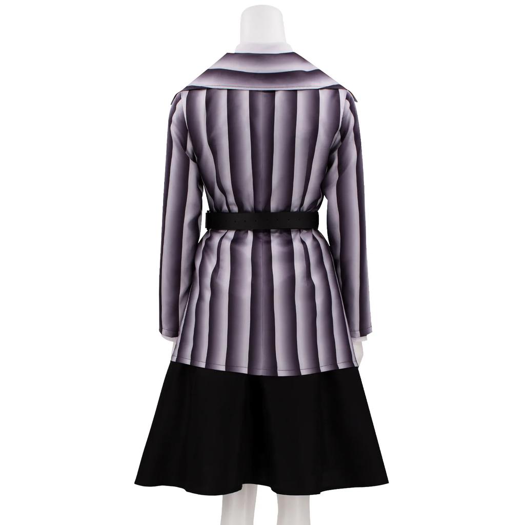 Wednesday Addams Cosplay Costume Set - Sinclair Enid Anime School Uniform Jacket Skirt With Wig For Women Halloween Costume Suit