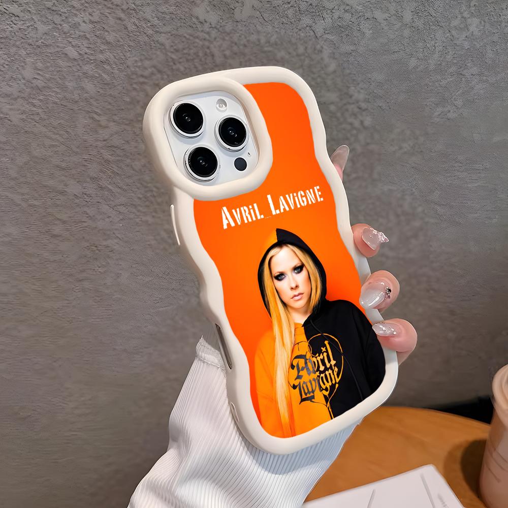Avril Lavigne Wavy Edge TPU Mobile Phone Case for iPhone 17 16 15 14 13 12 11 Air Pro Max Plus Colorful Cover