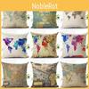 Premium Quality Home World Map Print Throw Pillow Case For Elegant Sofa Decor