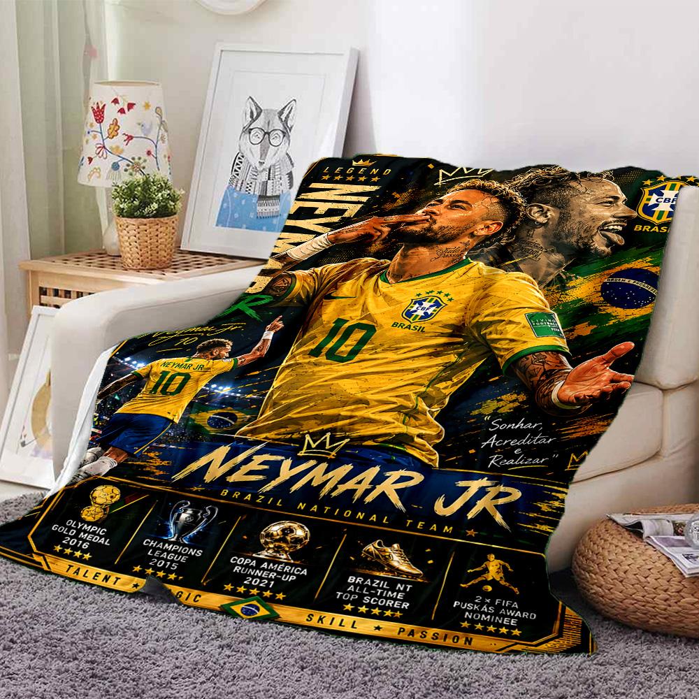 1pc Neymar7 Blanket, Gift, for Men and Women, Soft Blanket, Good for Sofa Bed Couch Travel, Lightweight Flannel Blanket