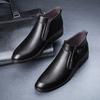 Trendy Brand Men's Genuine Leather Casual Shoes Outdoor High Top Workwear Shoes Cold Resistant Winter Men's Business Shoes