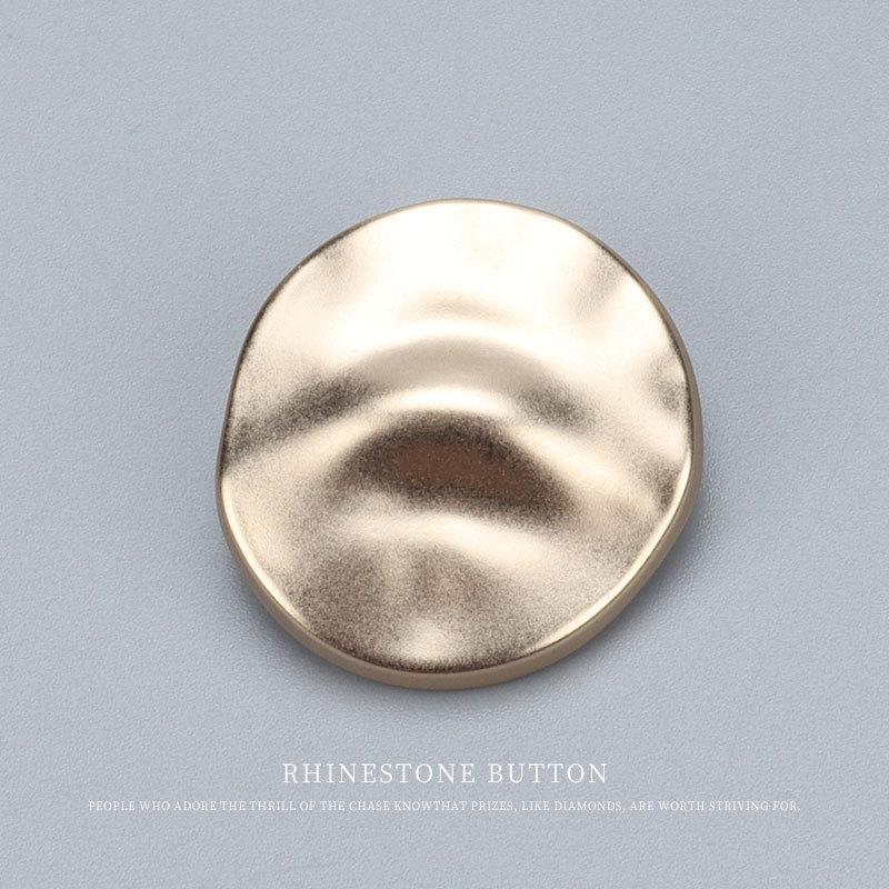 

5pcs Round Metal Buttons, High-End Clothes, Coats, Vintage Buttons, Suits, Sweaters, Gold Button Accessories 18mm fog gold