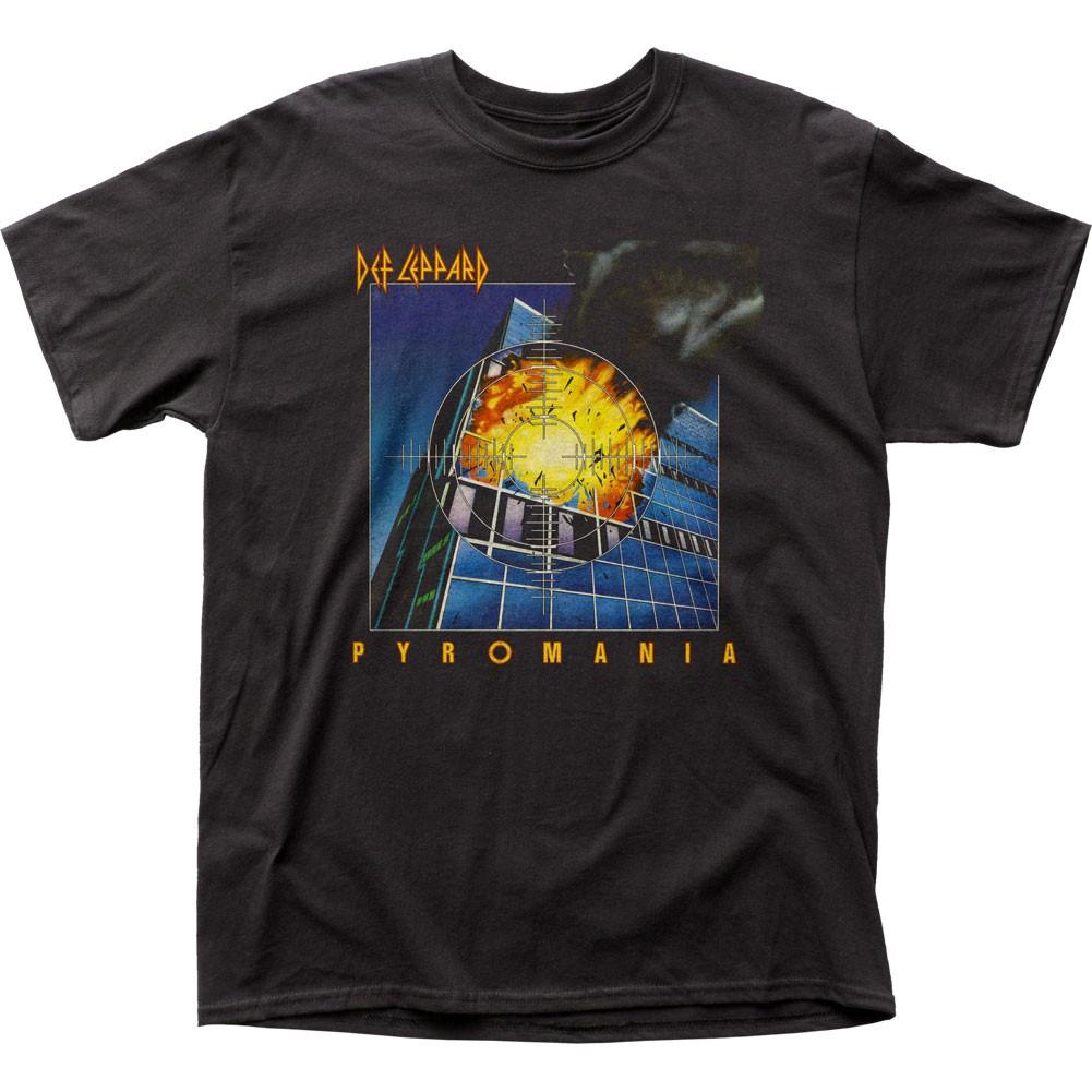 Def Leppard Pyromania Mens T Shirt Music Classic Concert Rock Band Tee New Black
