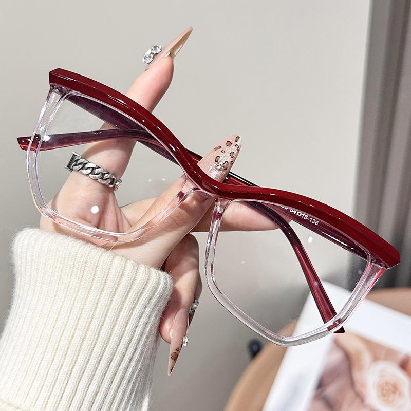 Lightweight Clear Glasses Transparent Anti Blue Light Optical Eyewear Classic Large Frame Aesthetic Computer Spectacles Women
