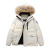 Herren Parka mit Kapuze und Pelzkragen - Dicke, Warme, Trendige Winterjacke mit 90% Weißen Entendaunen