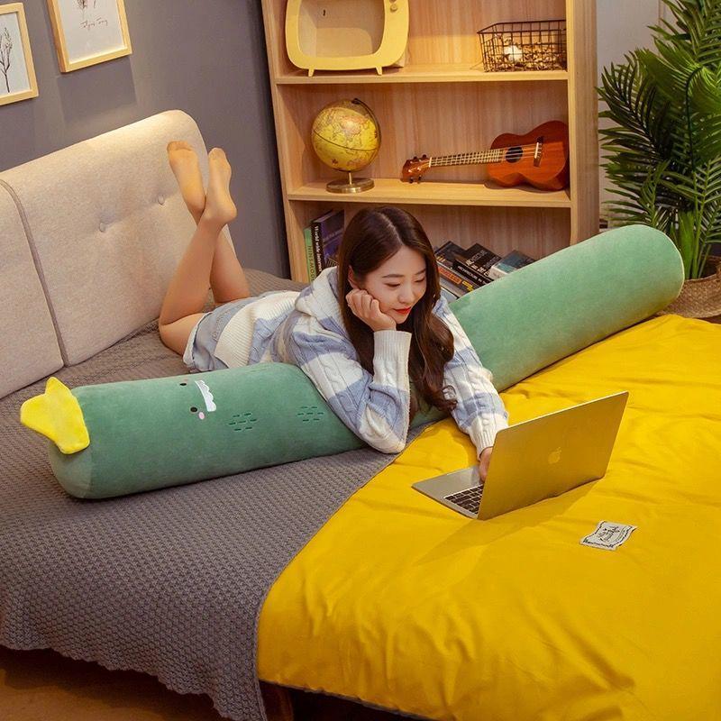 Washable Cylindrical Bolster Pillow for Sleeping, Leg Clamping, and Back Support
