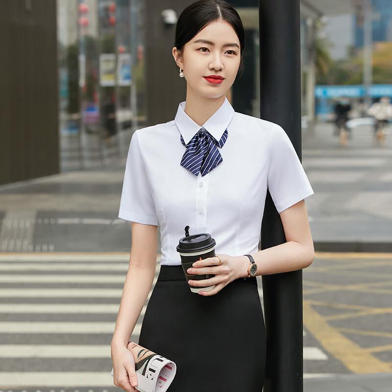 Unisex Elastic Bamboo Fiber Wrinkle-Resistant Short Sleeve Shirt