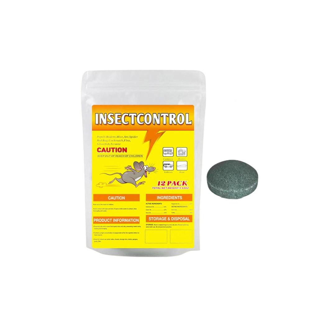Natural Plant-Based Rodent Repellent Pellets 12 Pack Eco-Friendly Pest Control Solution for Indoor and Outdoor Use Safe for Pets and Family