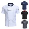 Chef Jacket Men Women Short Sleeve for Hotel Restaurant Kitchen Waiter Baking Bartender Uniforms