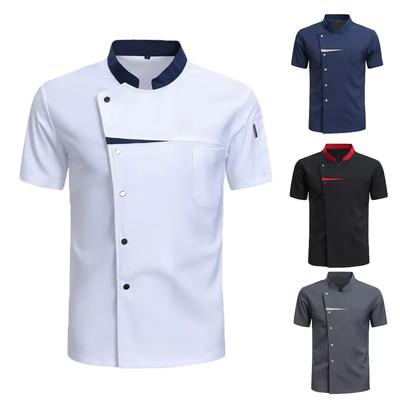 Koksjas Heren Dames Korte Mouw voor Hotel Restaurant Keuken Ober Bakken Barman Uniformen