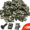 Car Motorcycle Metal Screw Fastener Clips U-Type Clip with Screw Anti-rust Protection Clip Screw Buckle Auto Iron Sheet 50/10pcs