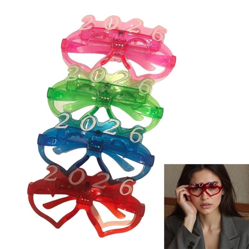 Glowing LED Eyewear For Cosplay Event Practical Plastic Frame Adjustable Fit Adults Kids Costume Props