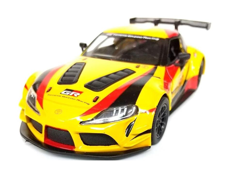 Kinsmart Toyota GR Supra Racing Concept Pullback Diecast Car 1/36 (Yellow)
