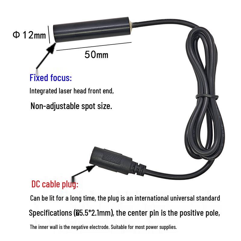 12x50mm 80mW 532nm Green Laser Line Module for Positioning Equipment