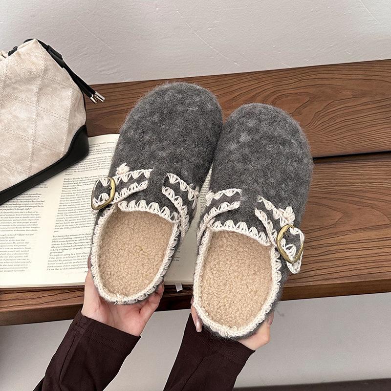 Женская голова легкая и удобная подножка увеличивающая зимние теплые холодные стеганые нескользящие износостойкие домашние хлопковые тапочки 35