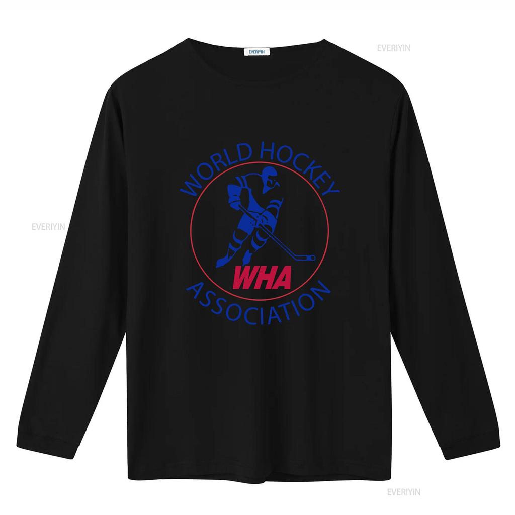 WHA World Hockey Association 1972 T Shirt vintage Washed designer clothes Breathable Slightly fashion streetwear