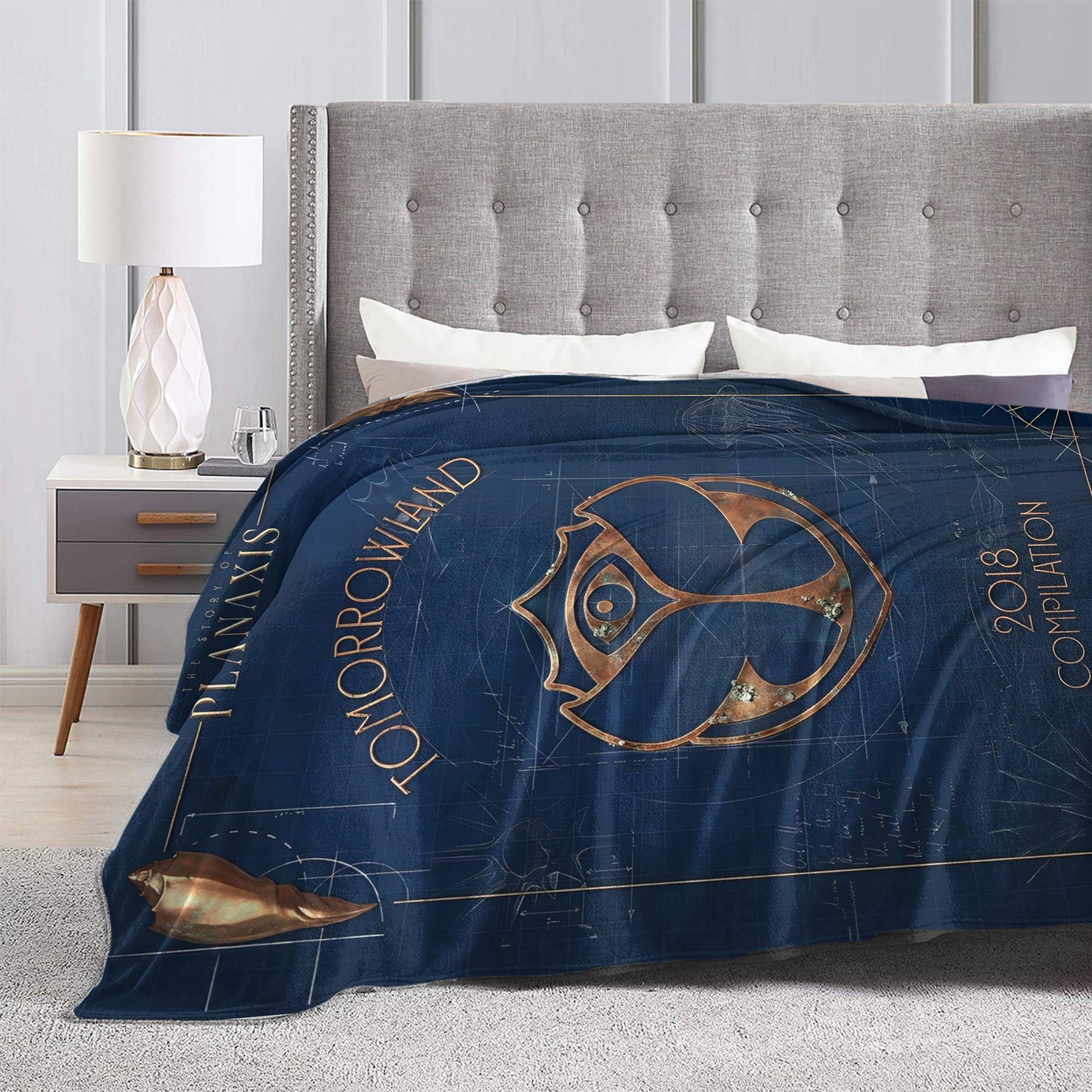 Tomorrowlands Blanket Velvet Print Multifunction Super Warm Throw Blankets for Bedding Car Rug Piece 100cmx150cm