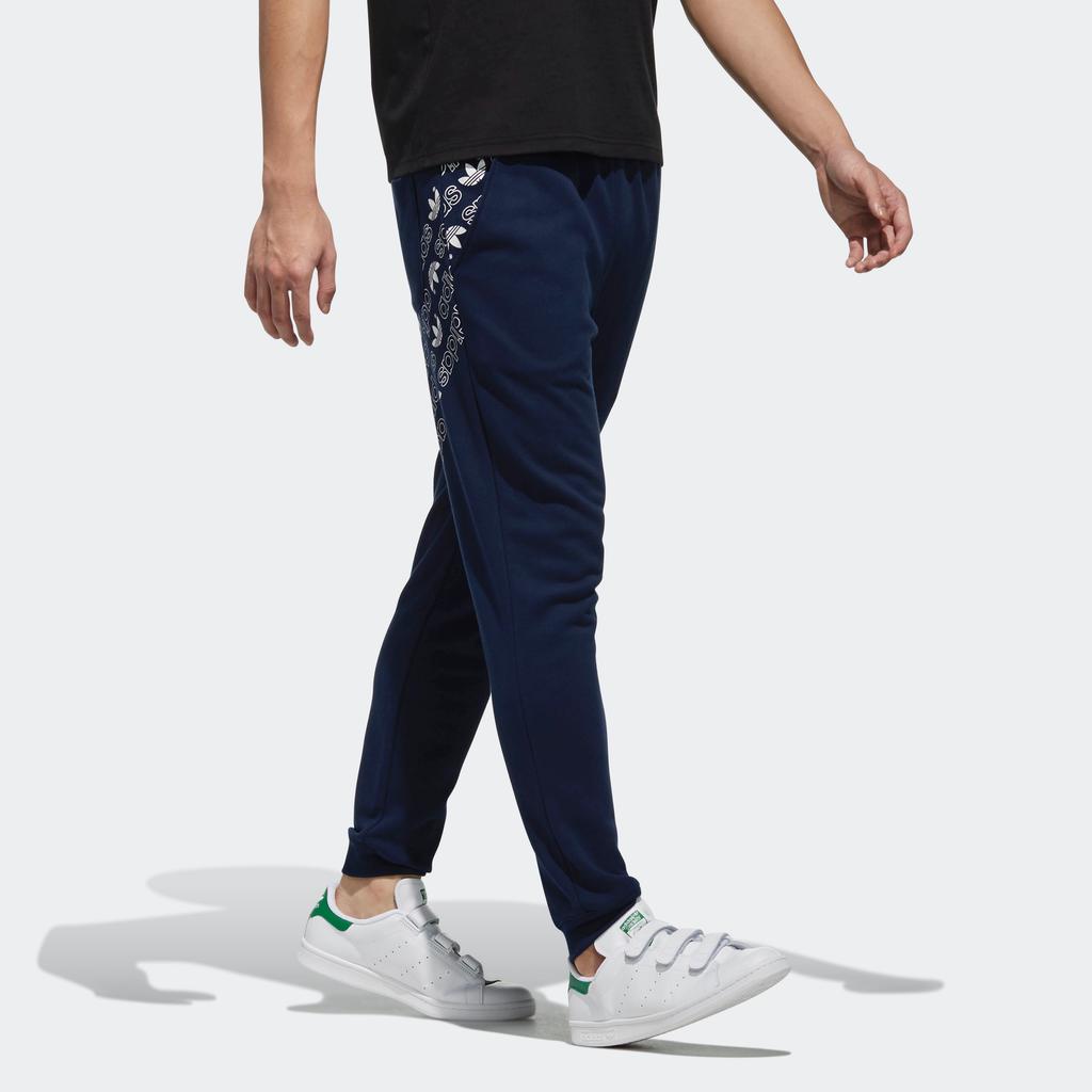 Adidas Originals Graphics Sweat Casual Series Simple Letter Print Comfortable Versatile Casual Pants Men bottoms Dark-Blue DN8032