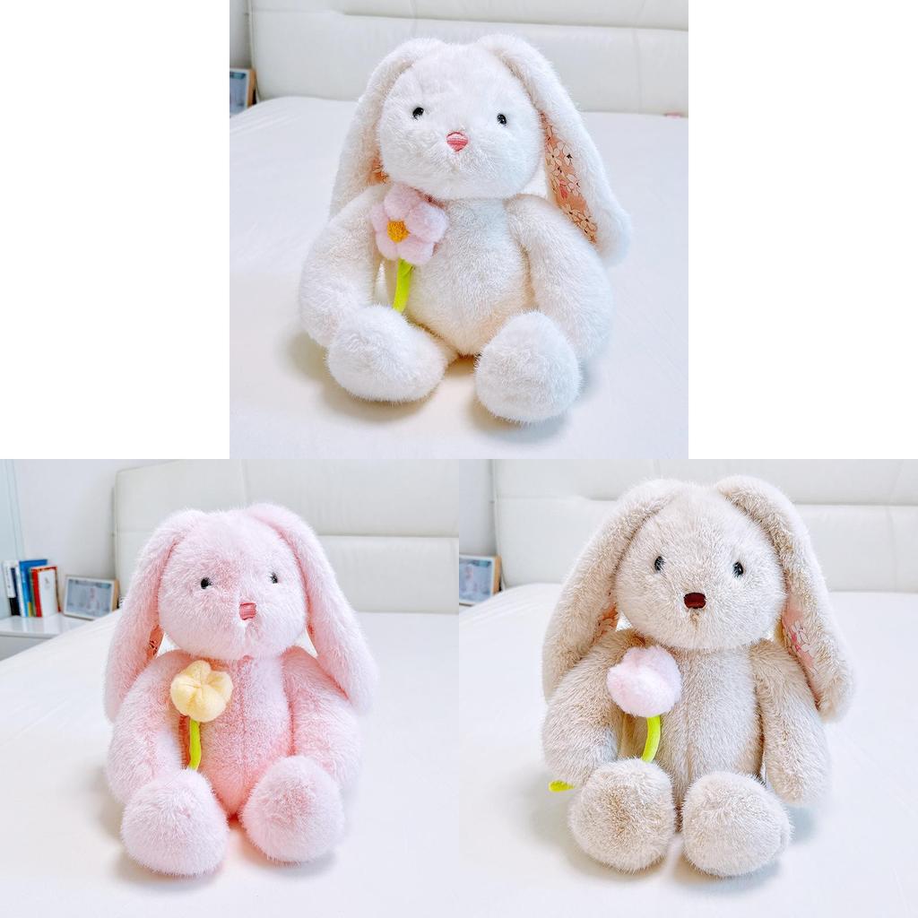 Plush Rabbit Toy For Kids Flower Decoration For Girls And Toddlers