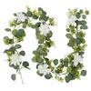 Multicolor Artificial Dahlia Flower Vine DIY Gypsophila Silk Wall Hanging Garland Accessories Ornament