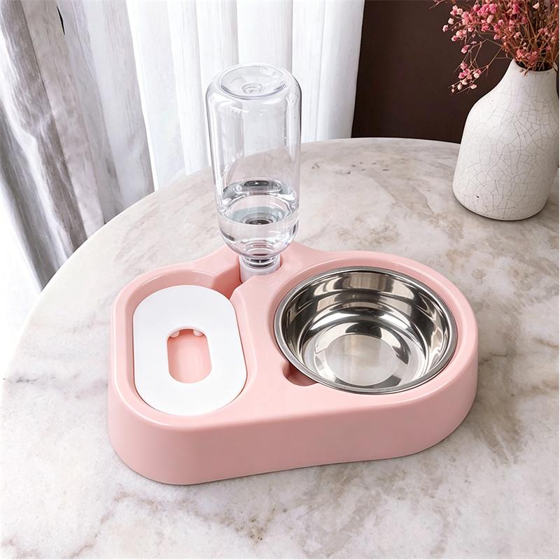 Multi functional pet feeding bowl automatic drinking water to prevent spills and leaks universal feeding bowl for cats and dogs