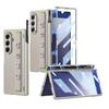 Custodia con Cinturino da Polso e Cerniera Magnetica per Samsung Galaxy Z Fold 7 6 5 con Porta Penna Copertura Protettiva in Vetro per Custodia Galaxy Z Fold7