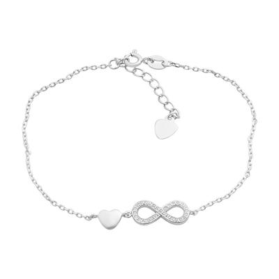 Silberarmband mit Zirkonia, Gewicht des Artikels 2,01 g (2208785)