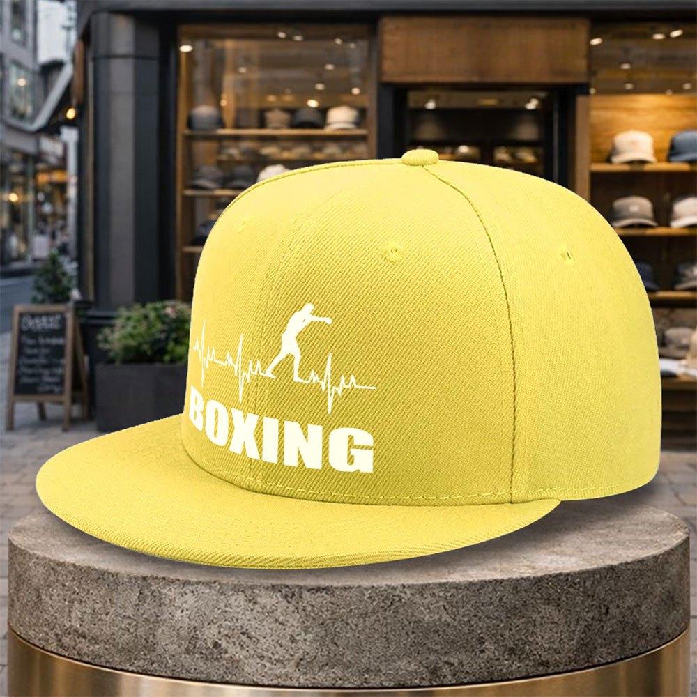 PC BOXING Print Baseballkappe für Verstellbare Snapback Flachschirmmütze mit BOXING-Thema Leicht Geeignet für Golf Reisen