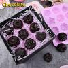 Chocolate Flower Soap Mold 12 Cavities Different Shapes Silicone Molds Fondant Rose Floral Mould for Baker Lover Dessert Ice