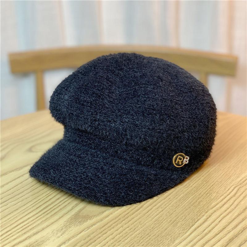 

Шляпа Утепленный Берет Шляпа Восьмиклинка с Большими Полями Женская Осенне-Зимняя Модная Теплая Женская Adjustable чёрный