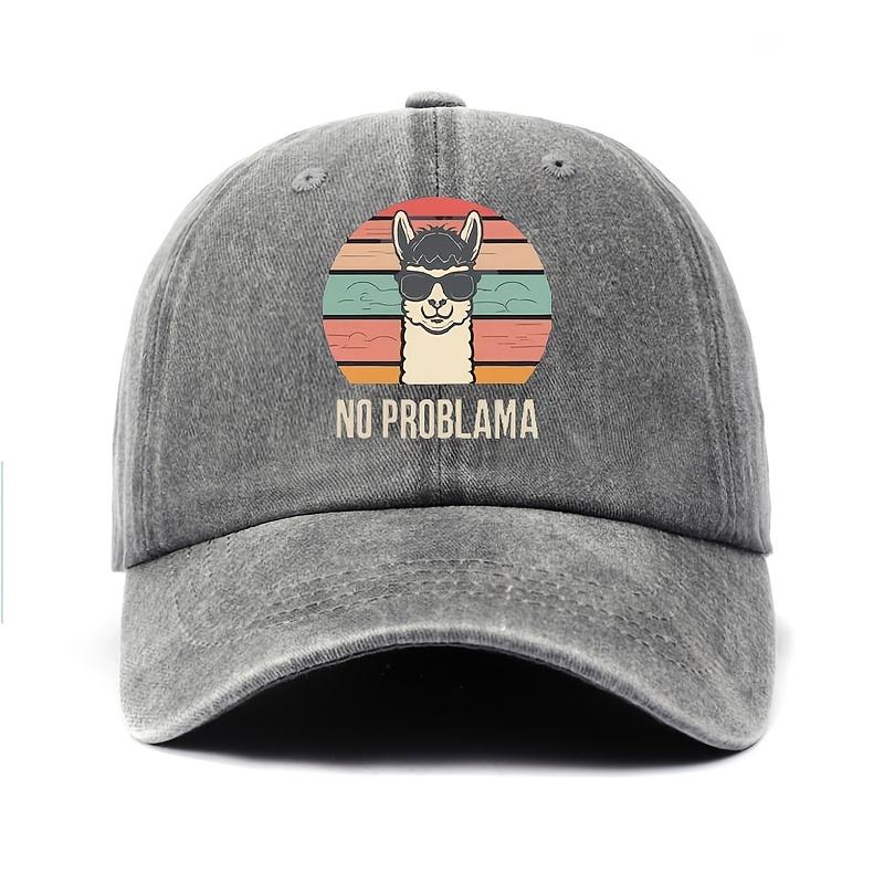 Mr Rainbow Sheep Pattern Washed Baseball Cap Urban Fashion Simple Versatile Retro Style Adjustable Unisex Baseball Hat