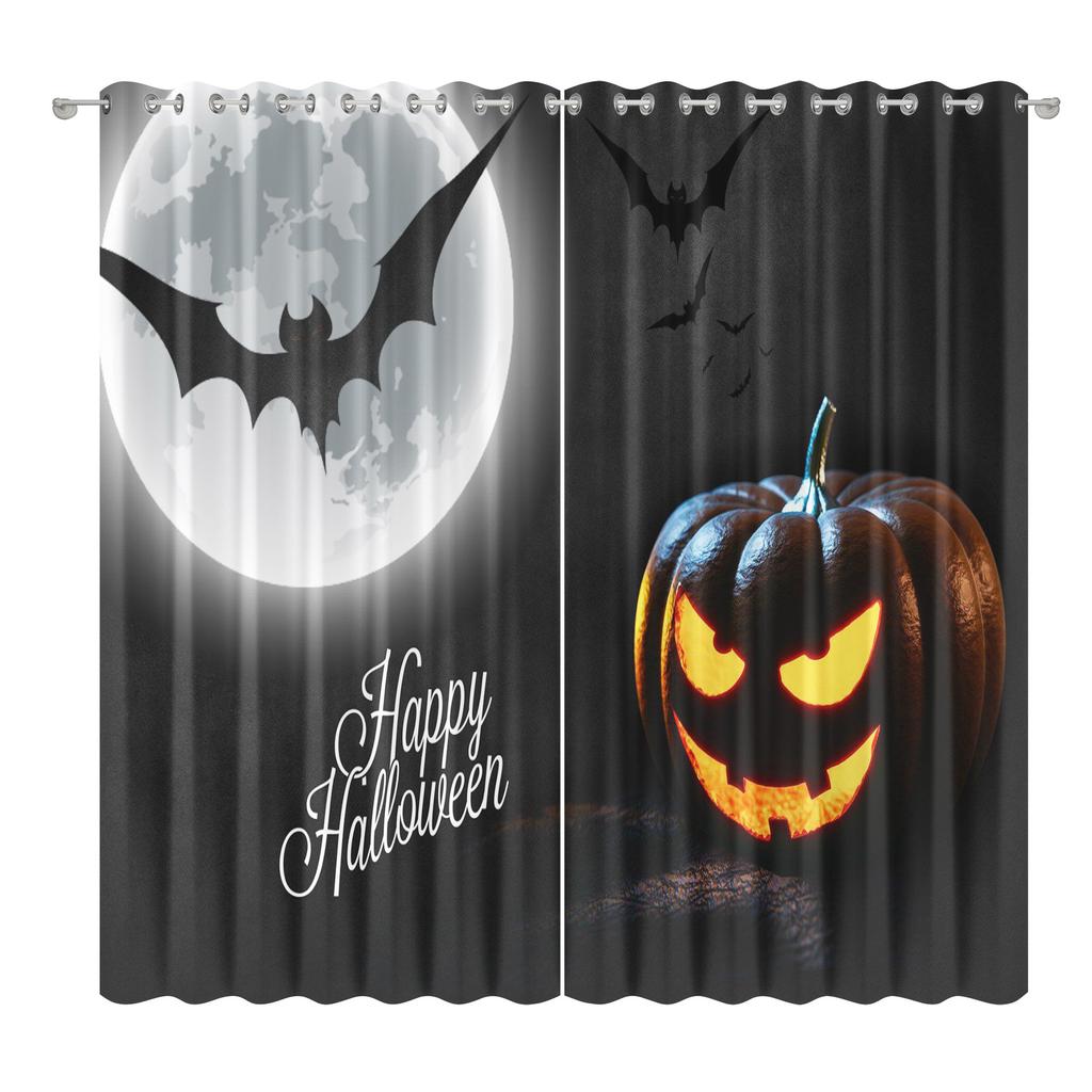 Halloween Curtain Cloth Bedroom Living Room Balcony Blackout Curtain Office Hotel Insulation Curtain