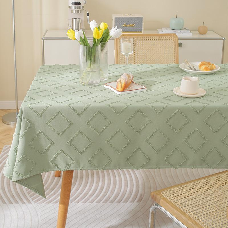 New Three-dimensional Rhombus Geometric Tablecloth Tablecloth Modern Simple Square Dining Table Cloth Multi-functional Cover Towel
