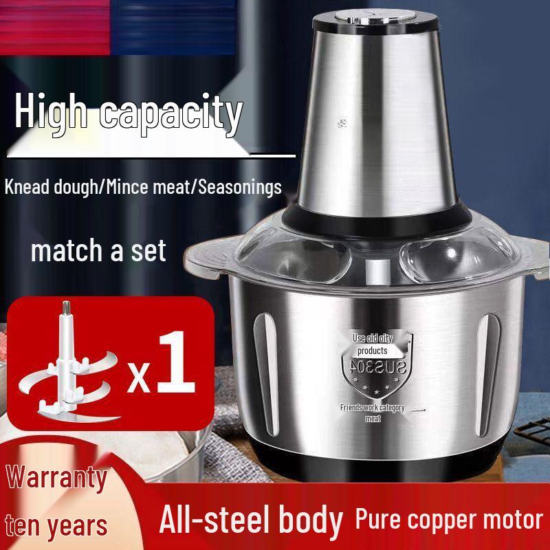 Automatic German Electric Meat Grinder & Garlic Chopper - Multifunctional Food Processor