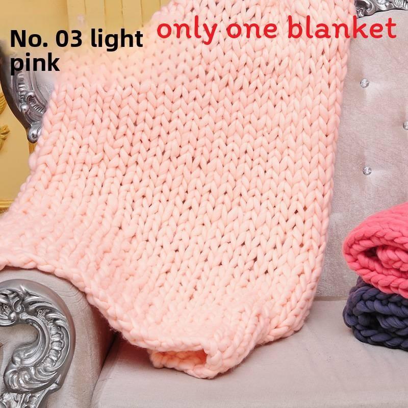 Bearaby Weaving Ultra Coarse Blanket With Solid Color Design For Household Daily