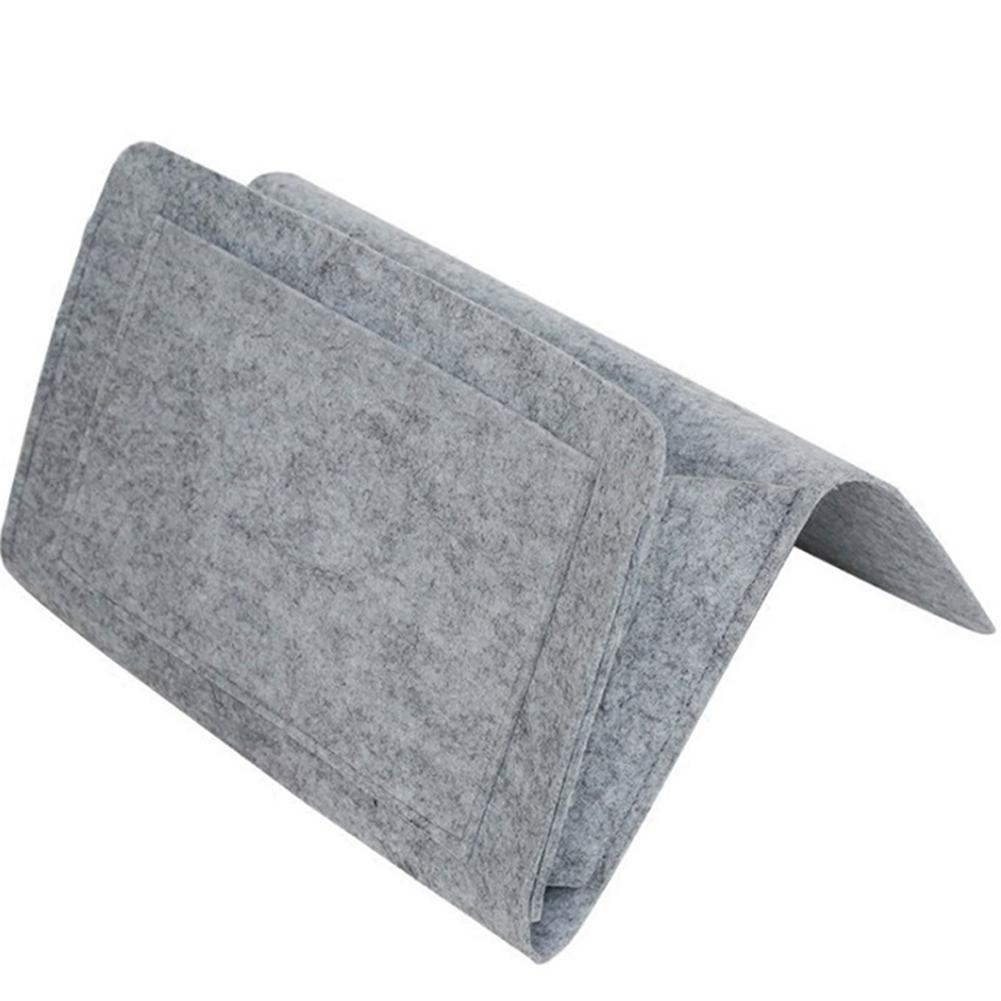 Felt Bedside Storage Bag Organizer Bed Desk Bag Sofa TV Remote Control Hanging Caddy Couch Storage Organizer Bed Holder Pockets