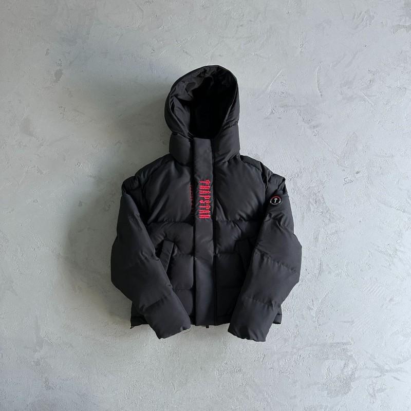 Mens Hooded Puffer Jacket Winter Warm Thick Cotton-Padded Outerwear Loose Fit Streetwear Classic Black Ice Blue
