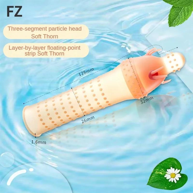 Reusable Condoms Ultrathin Penis Sleeve Delay Ejaculation Sleeve Impotence Erection Thorn Dot G Spot Cover for Sex Adult Men