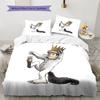 Where the Wild Things Are Pattern Bedding,Quilt Set Quilt Cover Pillowcase Home Birthday Gift(1 * Duvet Cover + 2 * Pillowcase, Without Core)