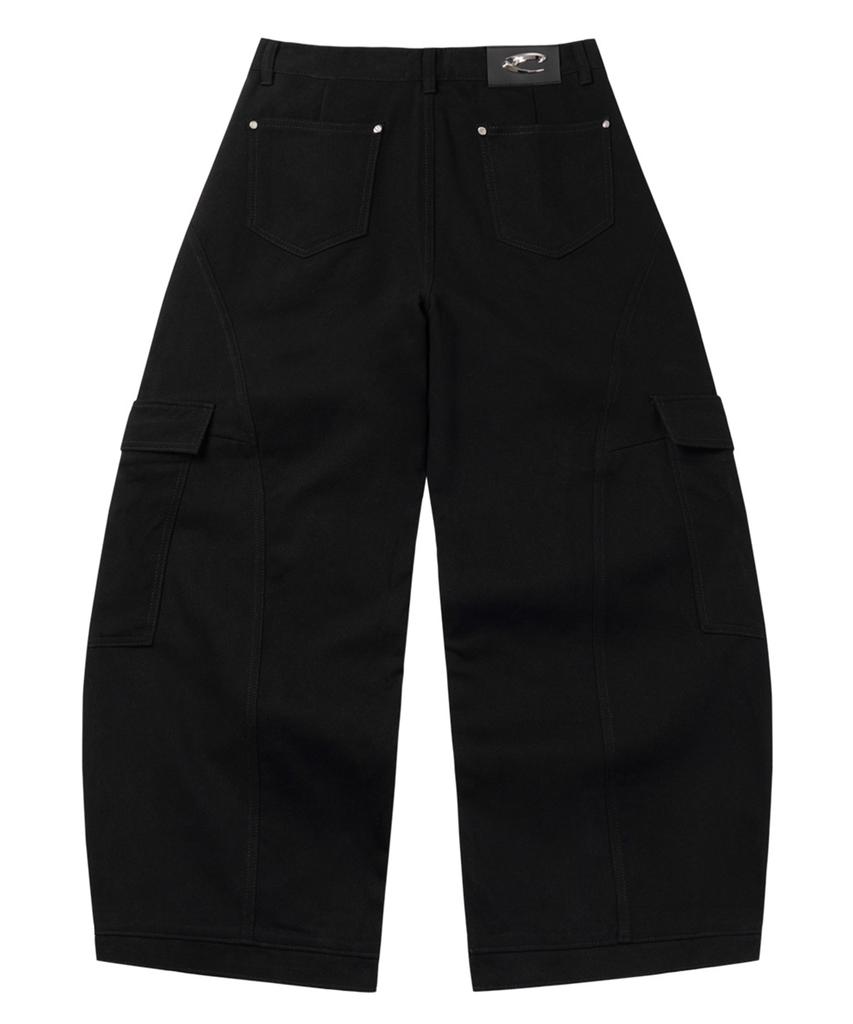 LERENNE Curved Cargo Pants - Black