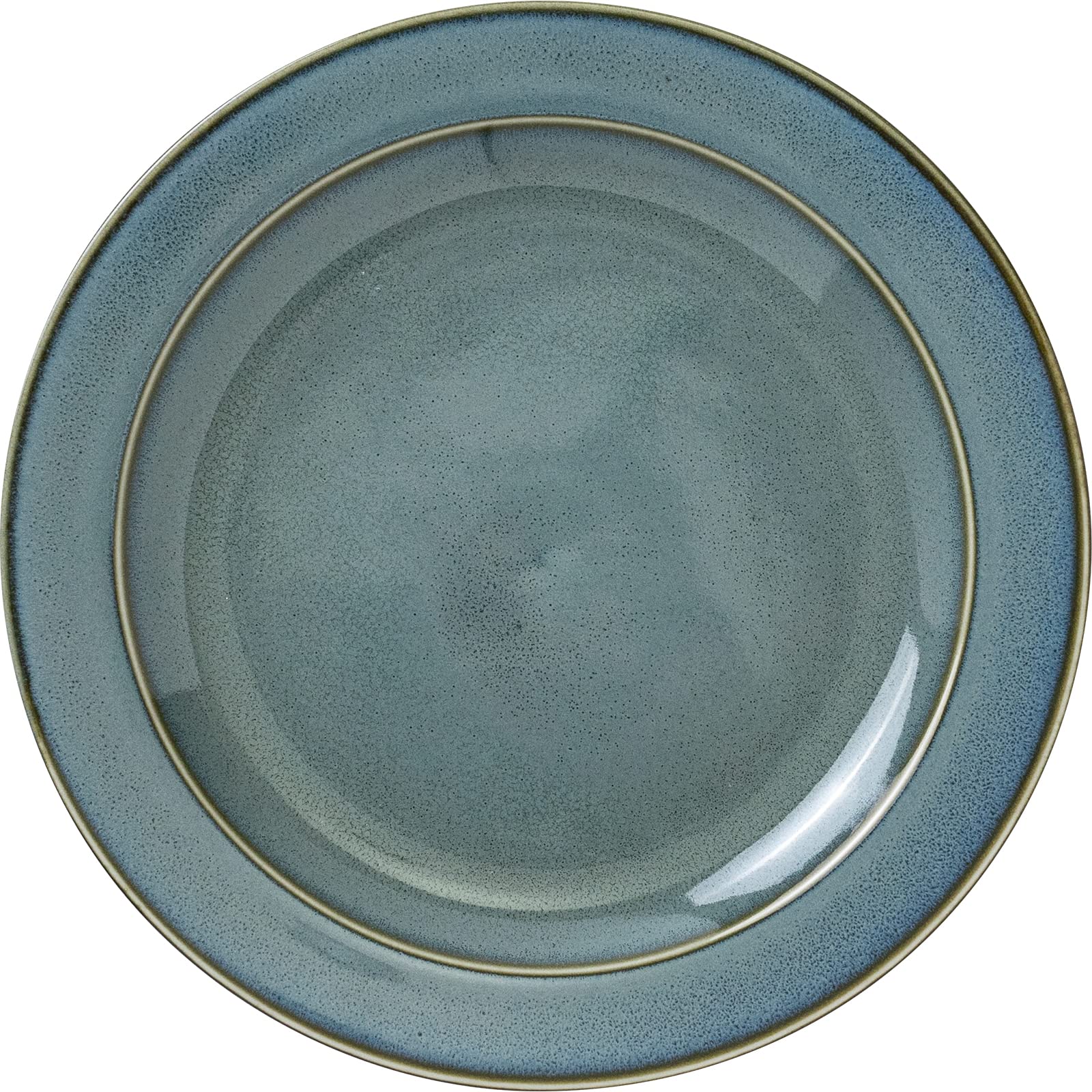 

Minoru Pottery (Minorutouki) Mino Ware MAMANI 240 Rim Plate, Green