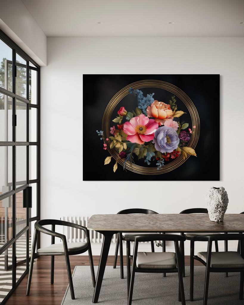 Canvas Print, Nature Foliage Flower Golden