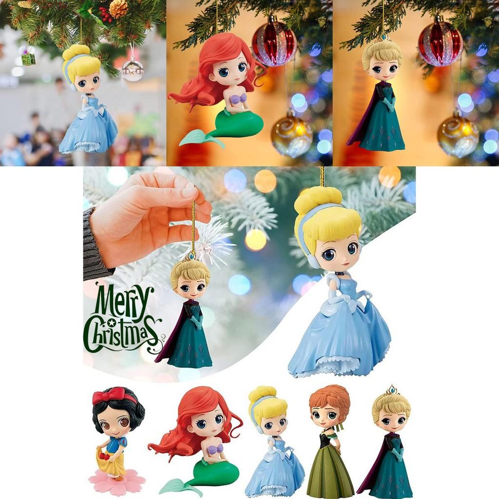 Pendentifs Ornements Scintillants Disney Princess pour Sapin de Noël