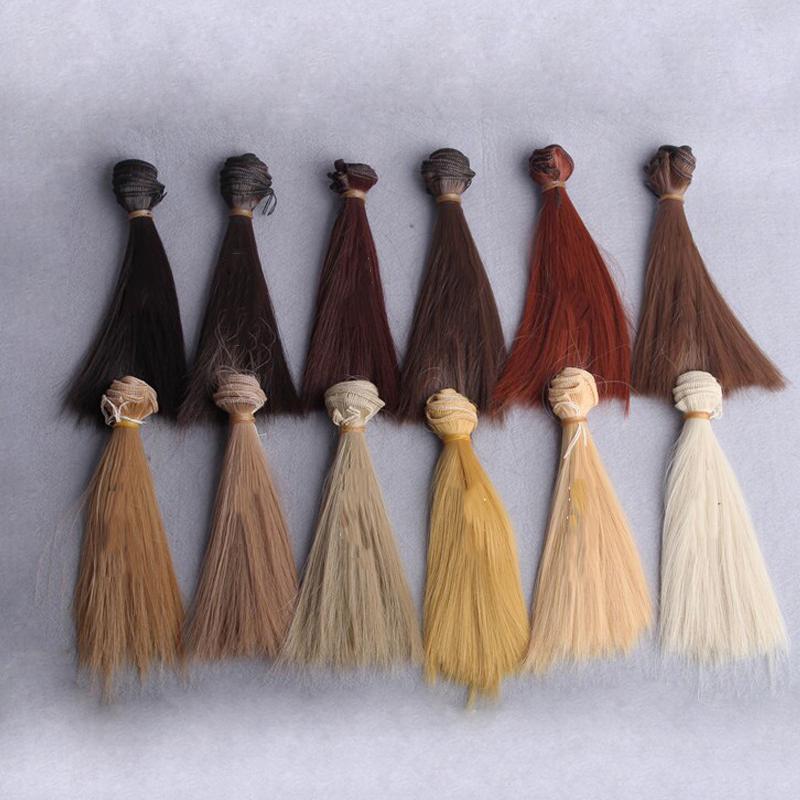 Fashion 25x100cm DIY straight hair wig wig 1/3 1/4 1/6 Kids Gifts Doll BJD SD repair Dolls  parts Girls Toys