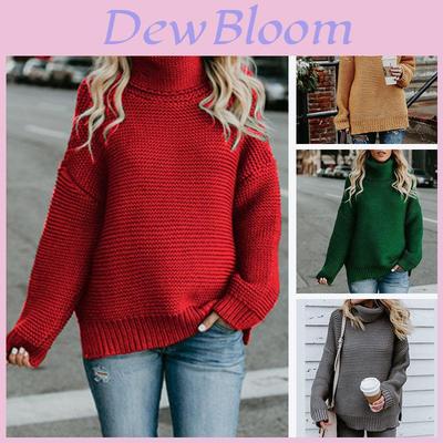Luxuriously Soft Women Winter Warm Turtleneck Chunky Knitted Sweater For Cozy Comfort