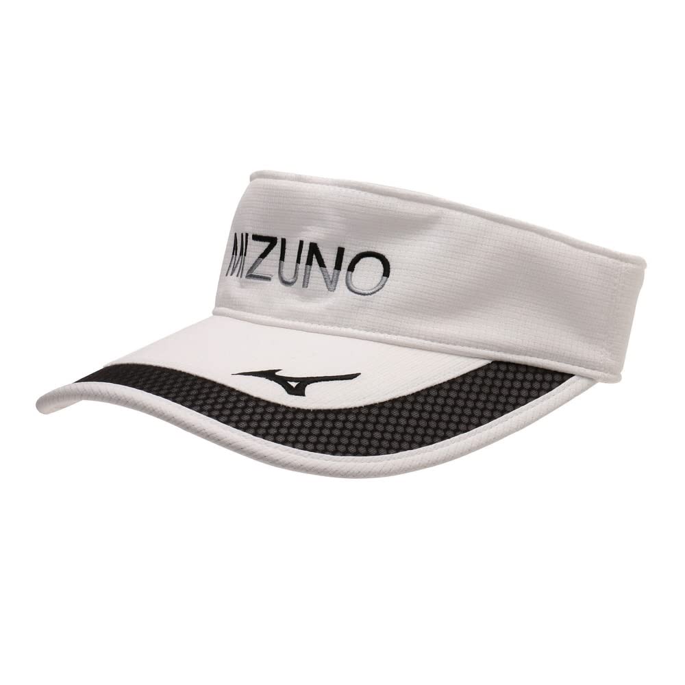 Mizuno E2MWA222 Logo Visor with Deodorizing Tape and Adjustable Free Size Women's Elastic, White,