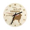 Schipperke, Little Black Devil, Little Captain - Clock with Dog, Wooden Clock with Engraving, Personalised Clock by