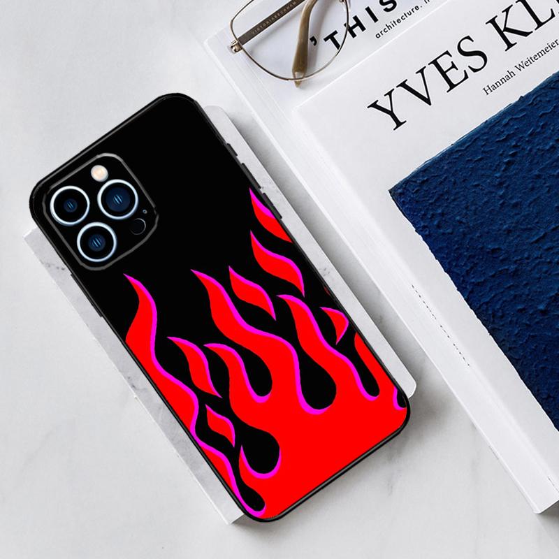 Blue Red Flame Fire Phone Case For iPhone 13 11 12 14 15 16 Pro Max 7 8 Plus X XS XR 12 13 Mini Bumper Cover