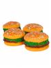Realistic Hamburger Squishy Toy, Stretchy Stress Relief Ball, Food Model Fidget for Kids Adults