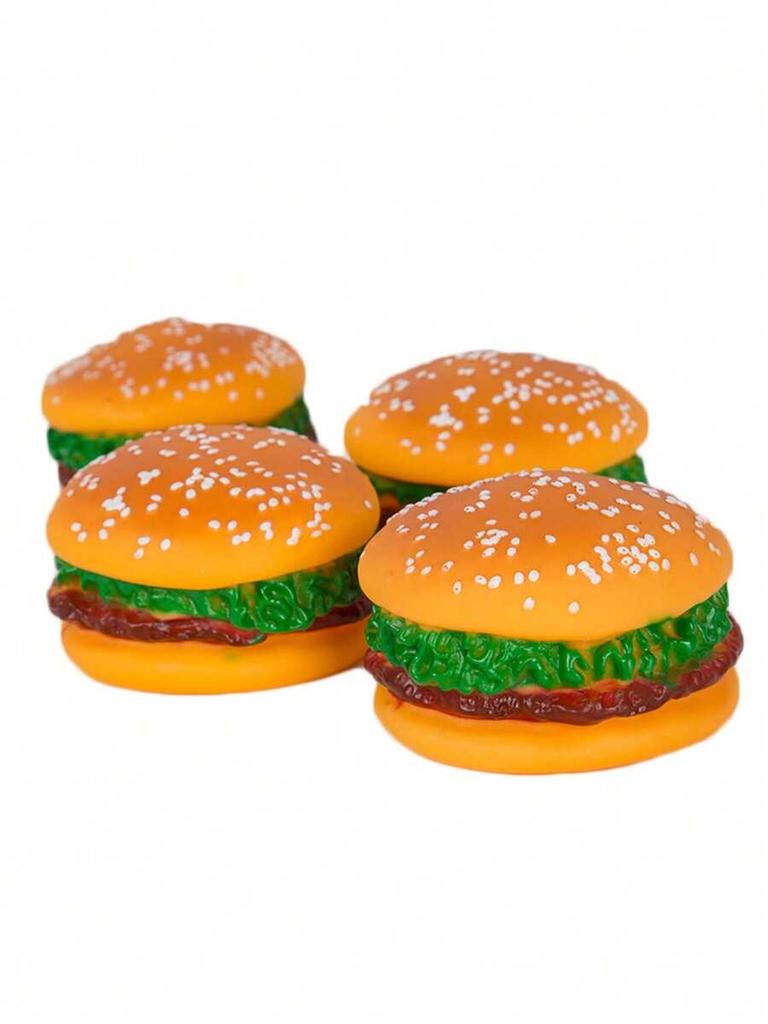 Realistic Hamburger Squishy Toy, Stretchy Stress Relief Ball, Food Model Fidget for Kids Adults